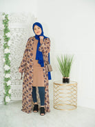 Dahlia print Maxi Cardigan Kabayare