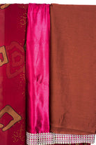 Dark Red Print Chiffon Dirac Kabayare