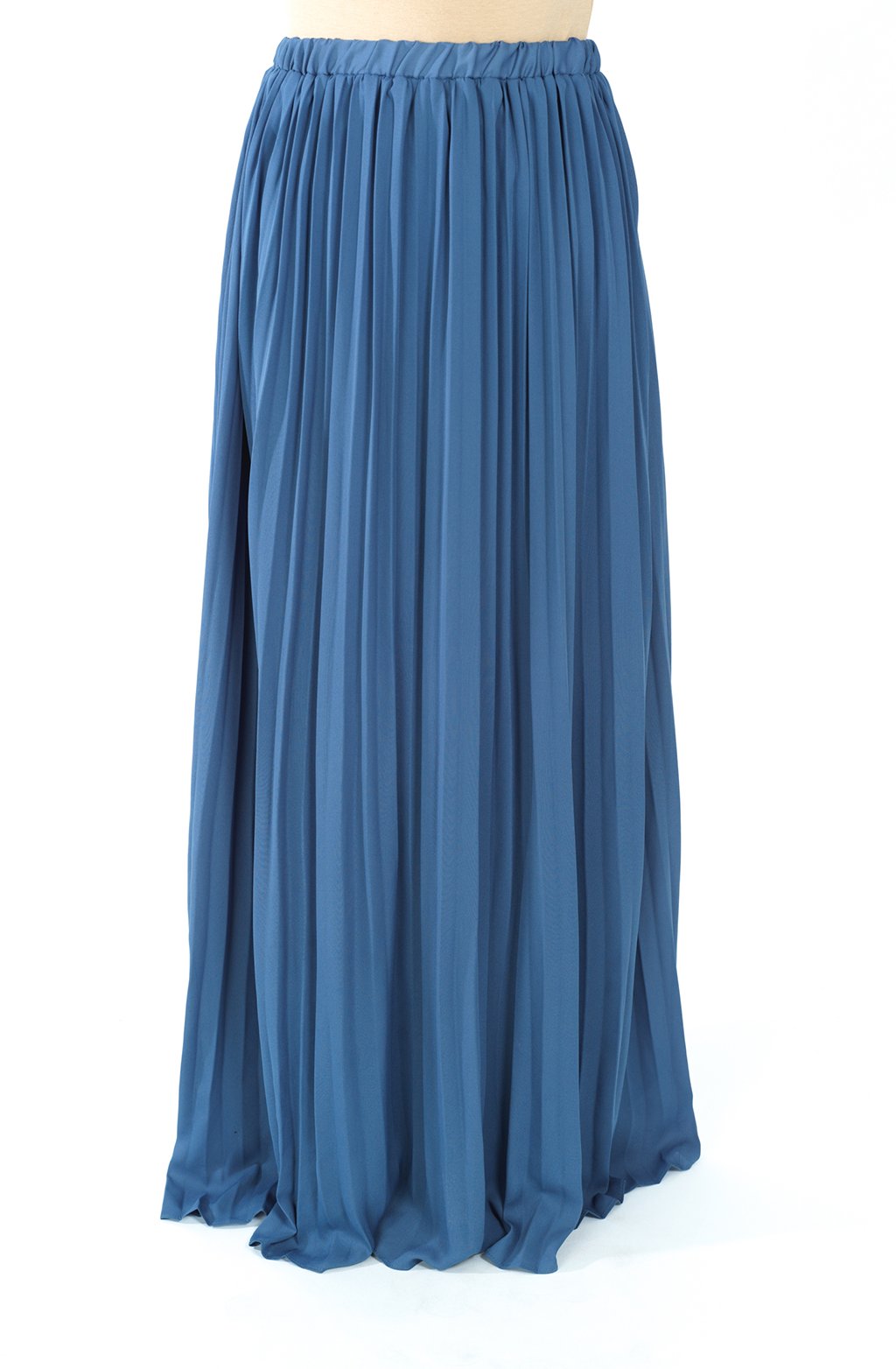 Denim pleated Maxi Skirt Kabayare