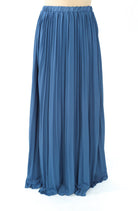Denim pleated Maxi Skirt Kabayare
