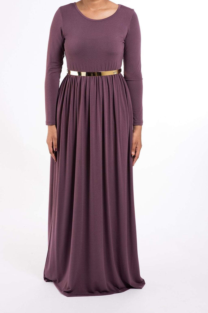 Dusty Rose Milk Silk Maxi Dress Kabayare