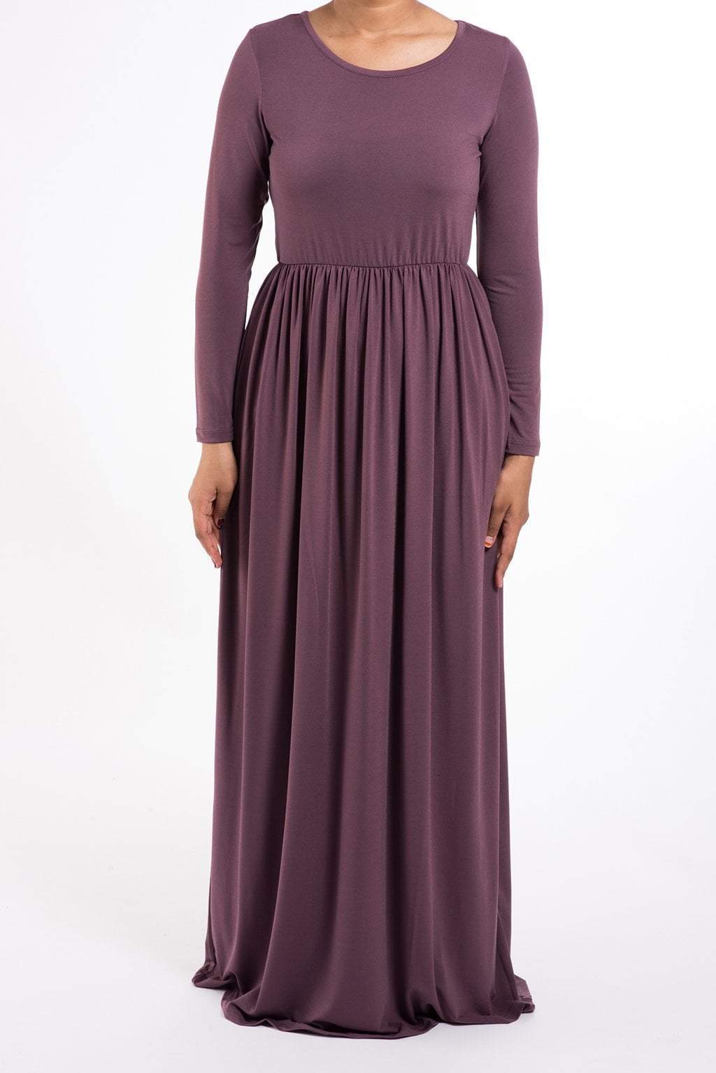 Dusty Rose Milk Silk Maxi Dress Kabayare