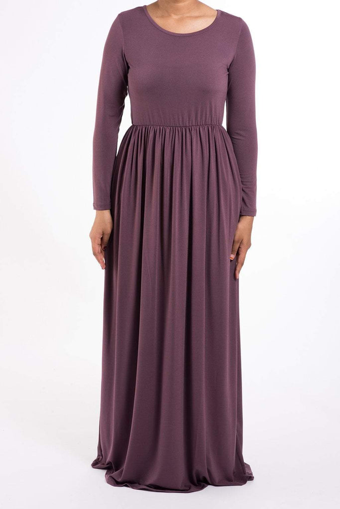 Dusty Rose Milk Silk Maxi Dress Kabayare