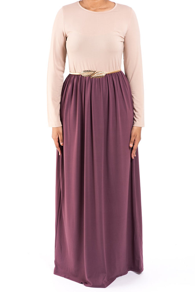 Dusty rose two-tone maxi dress Kabayare