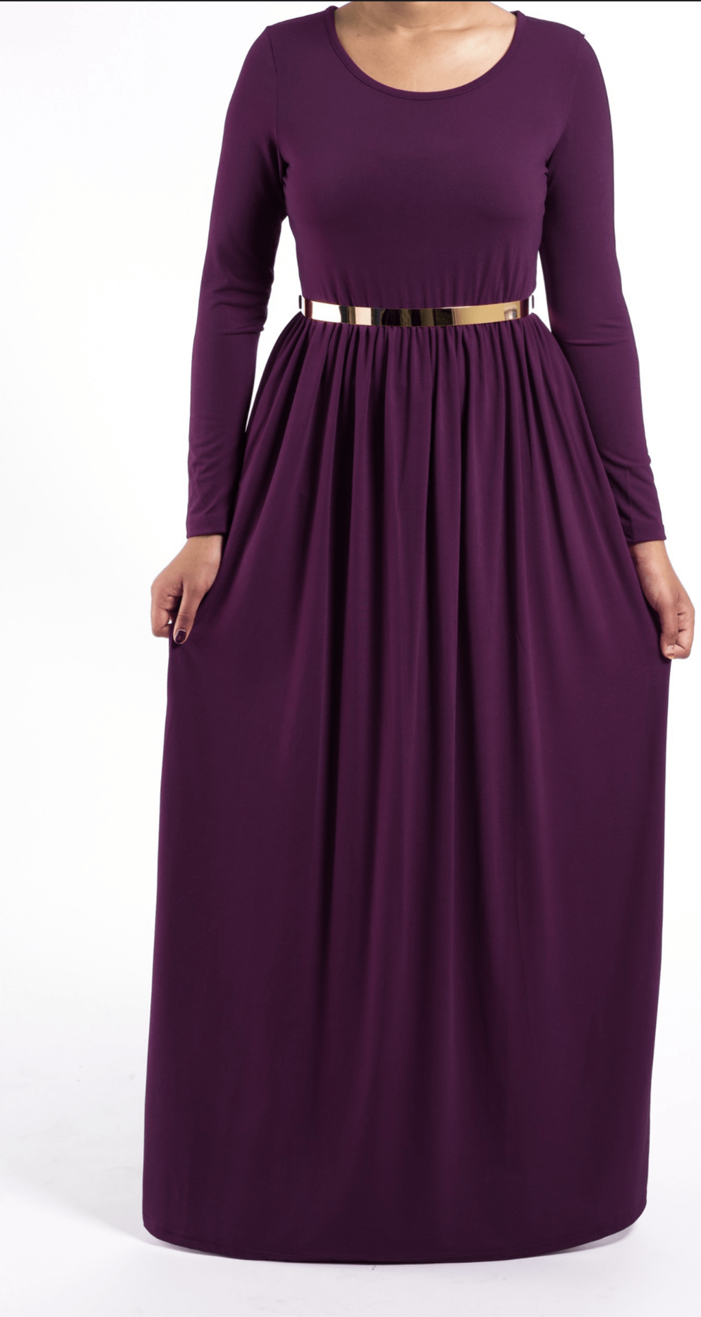 Eggplant Milk Silk Maxi Dress -soft Kabayare