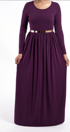 Eggplant Milk Silk Maxi Dress -soft Kabayare