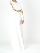 embroidery detail sleeve modest dress Kabayare