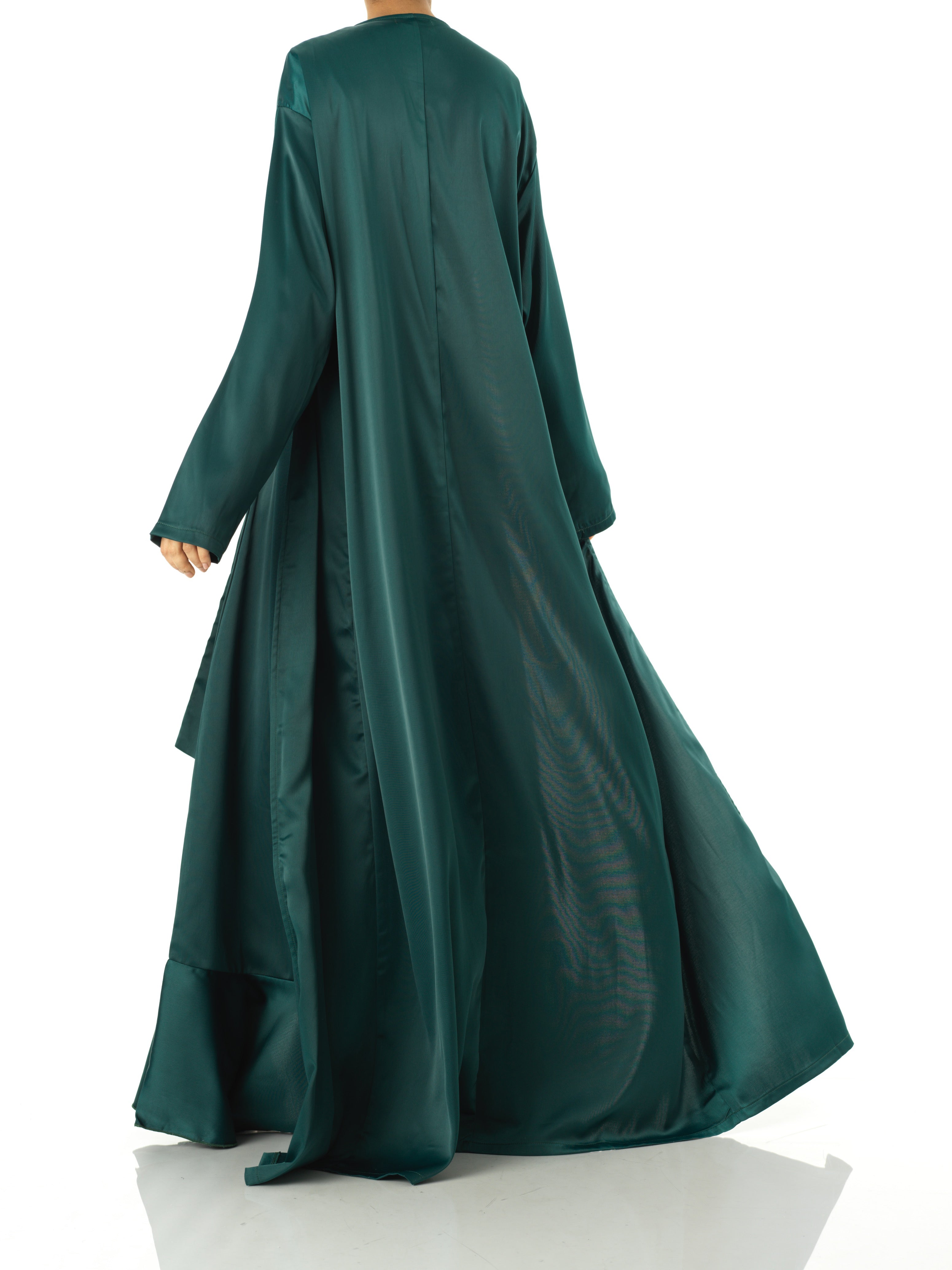 Emerald Princess Jasmine satin kimono two-piece set Kabayare