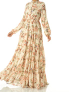 Everlasting Bliss Floral Print Modest maxi dress Kabayare