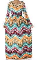 Faded Peacock maxi dress Kabayare