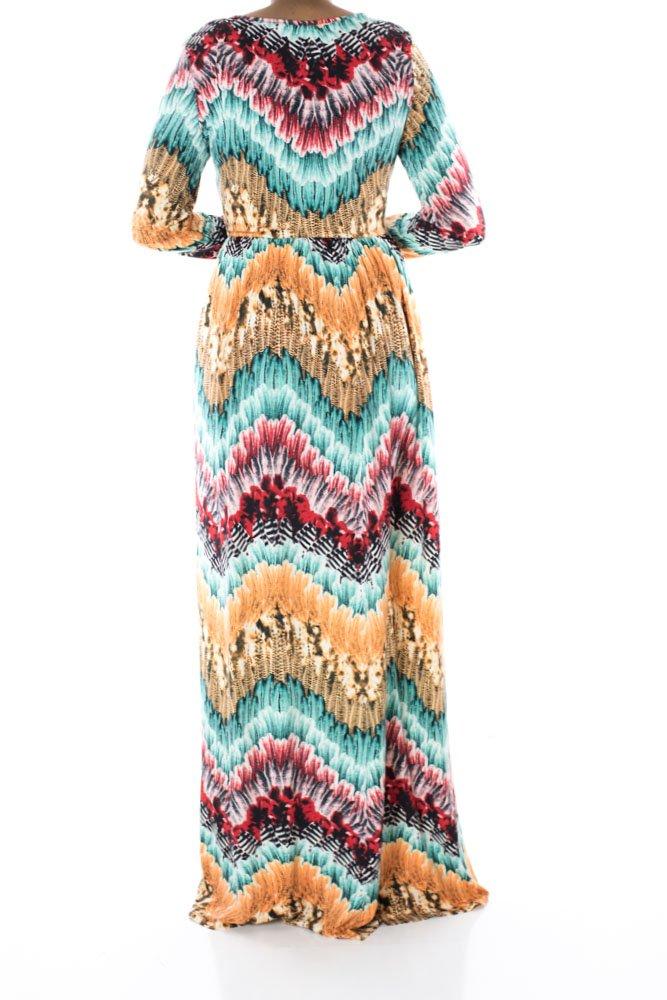 Faded Peacock maxi dress Kabayare
