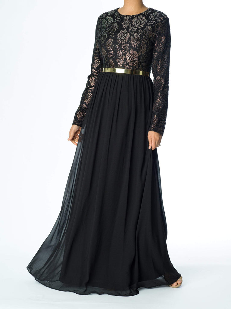 FAIRYTALE Lace detail chiffon dress Kabayare