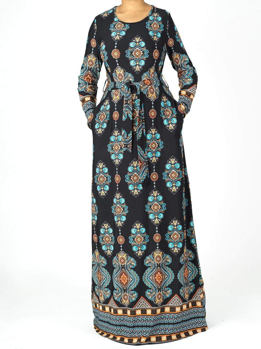Fleur-de-lis print maxi dress Kabayare