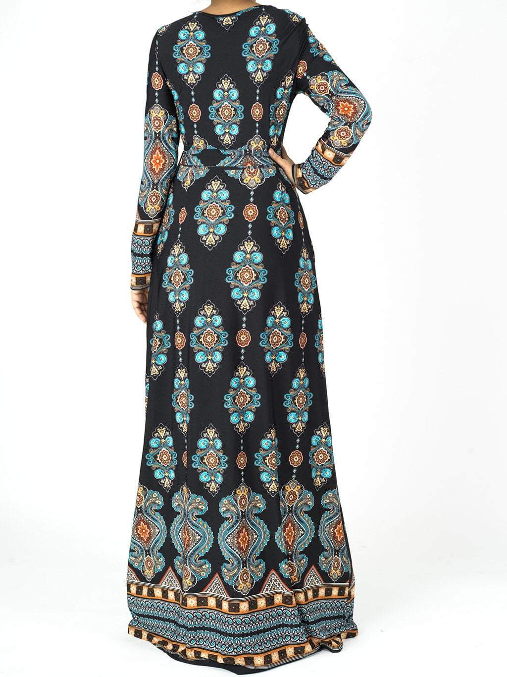Fleur-de-lis print maxi dress Kabayare