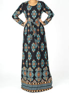 Fleur-de-lis print maxi dress Kabayare
