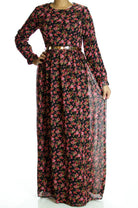 Floral Chiffon Maxi dress Kabayare