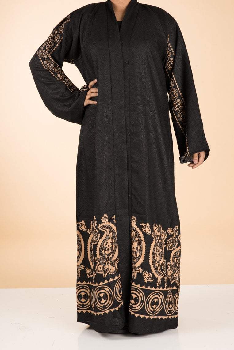 Floral Linen Kimono Abaya Kabayare