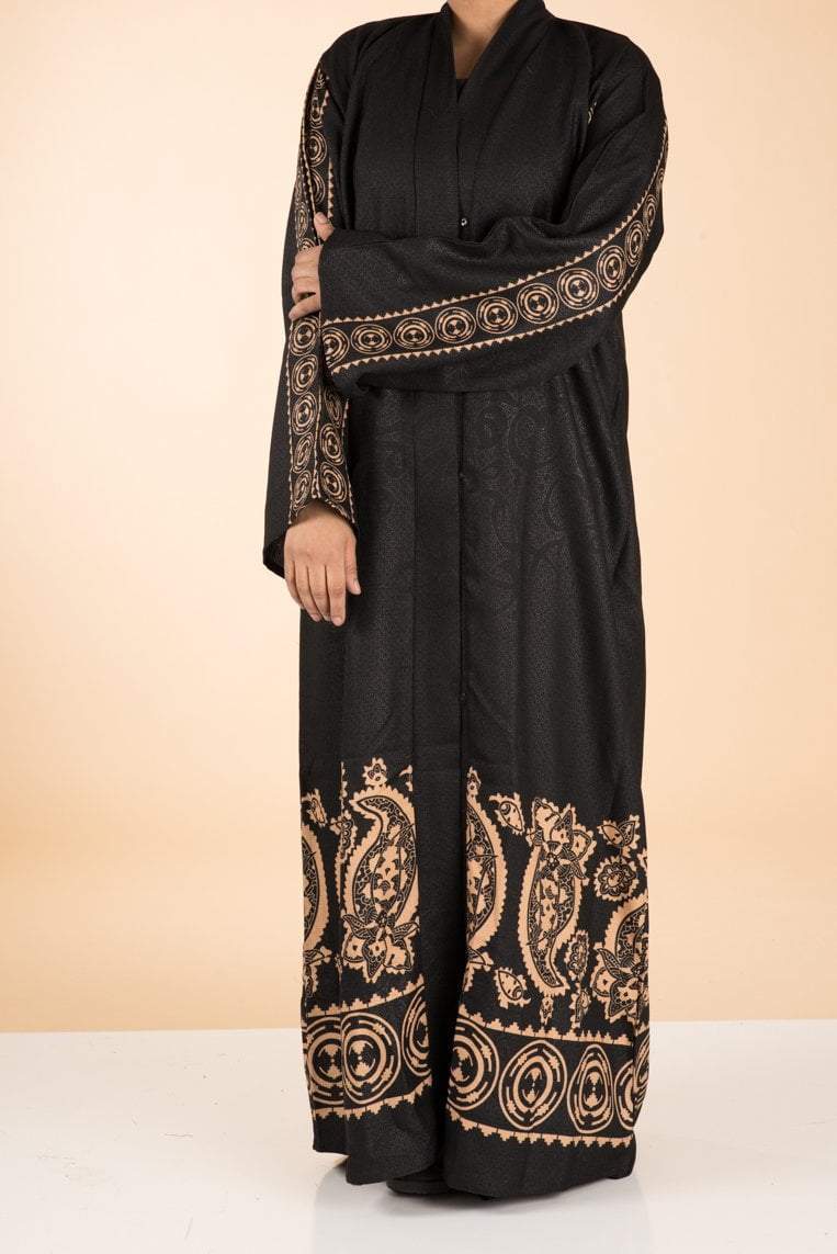Floral Linen Kimono Abaya Kabayare