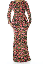 Floral Peplum maxi dress Kabayare