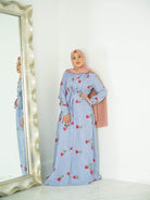 Flower printed maxi button down dress Kabayare