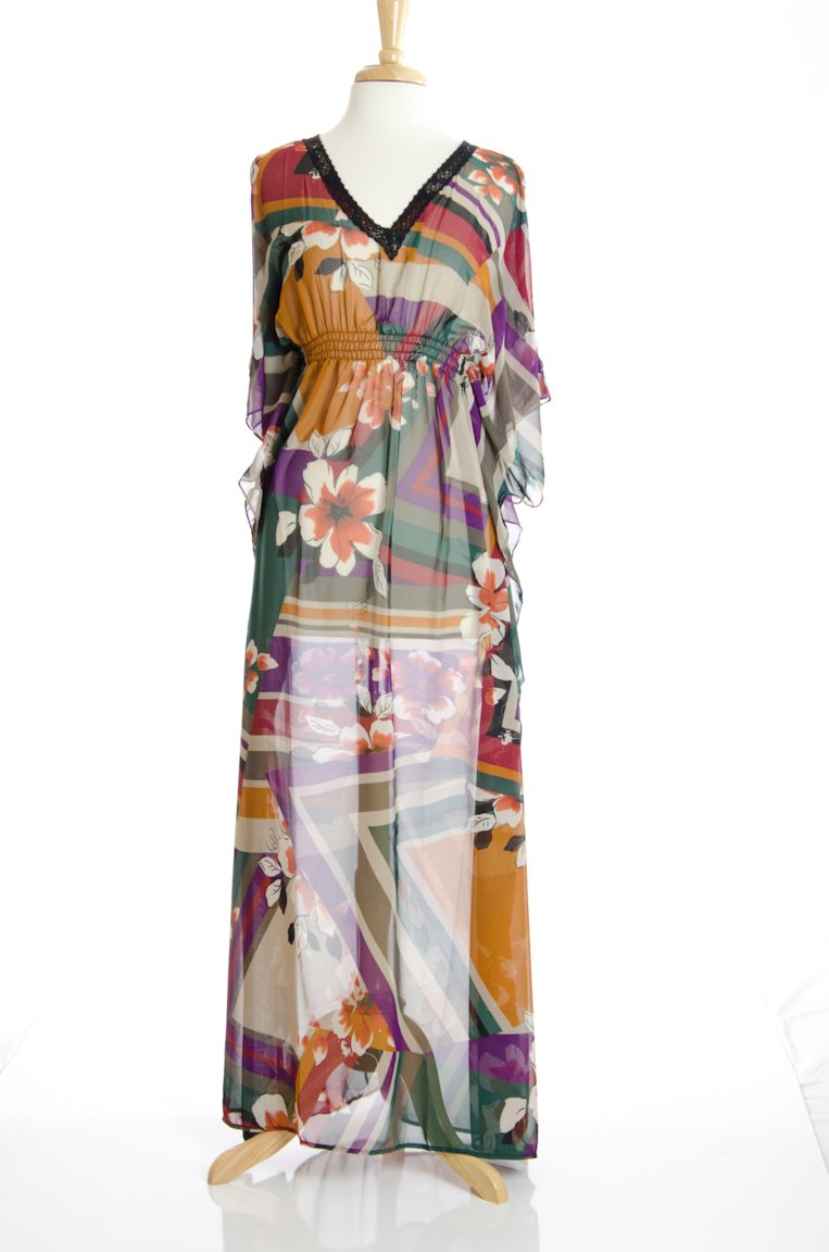 Flowers In the Maze Maxi Dress Kabayare