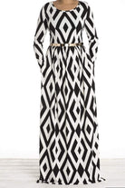 geometric maxi dress Kabayare
