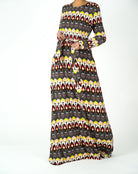 GETAWAY aztec maxi Dress Kabayare