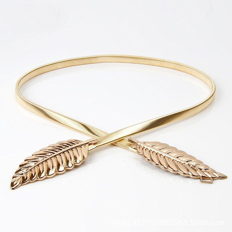Gold Leaves Metal Belt Kabayare