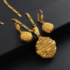 Golden ball Necklace set with earrings Kabayare