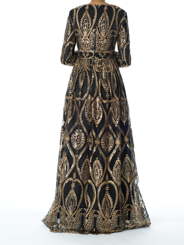 Golden Caterina Modest Gown Kabayare