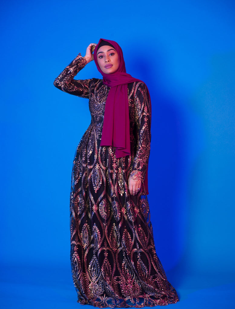 Golden Caterina Modest Gown Kabayare