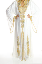 Golden White Khaleeji Dress Kabayare