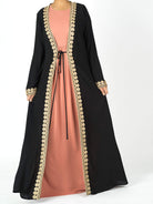 Gorgeous golden detail abaya Kabayare