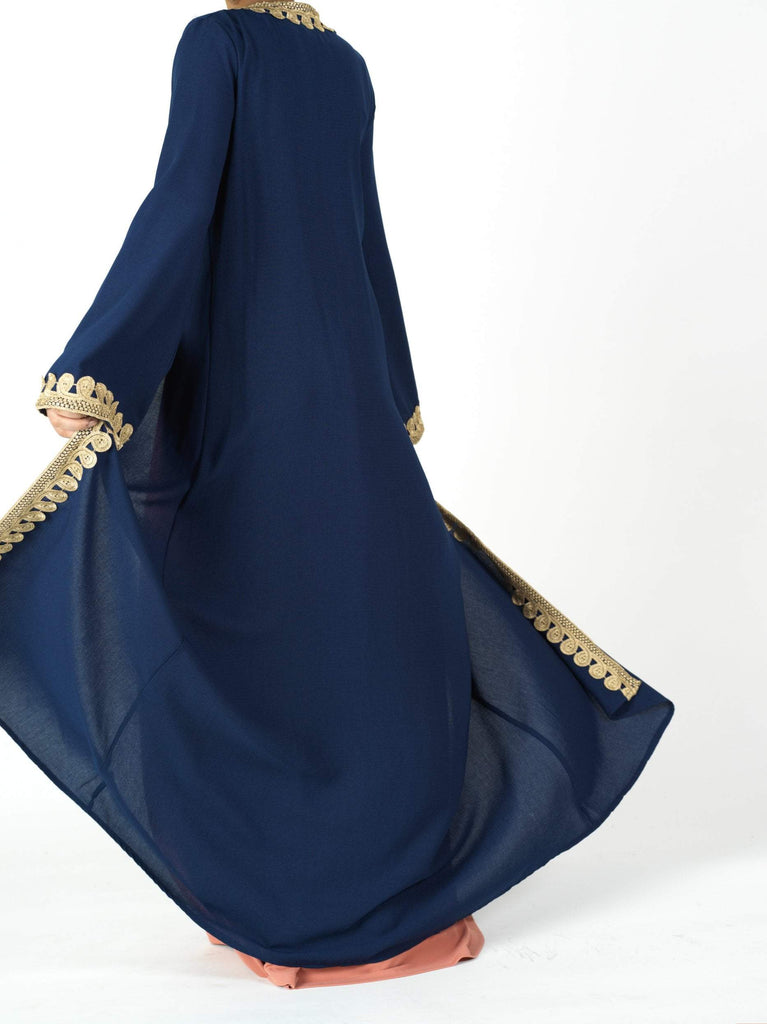 Gorgeous golden detail abaya Kabayare
