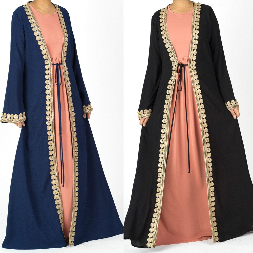 Gorgeous golden detail abaya Kabayare