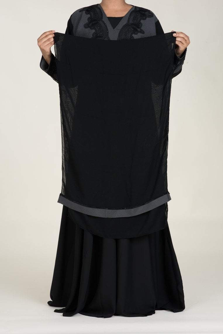 Gray detailed Nida Abaya Kabayare