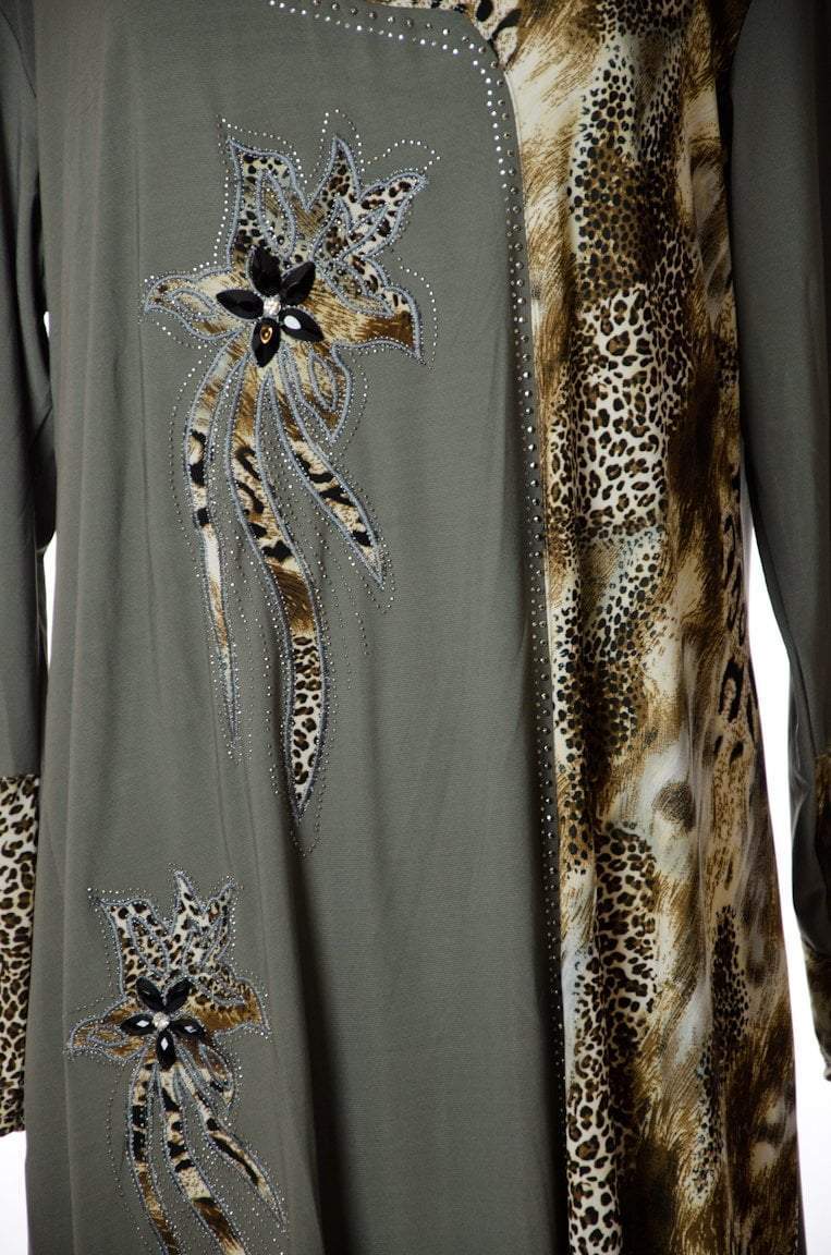Gray Embroidery dress Kabayare