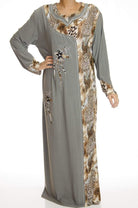 Gray Embroidery dress Kabayare
