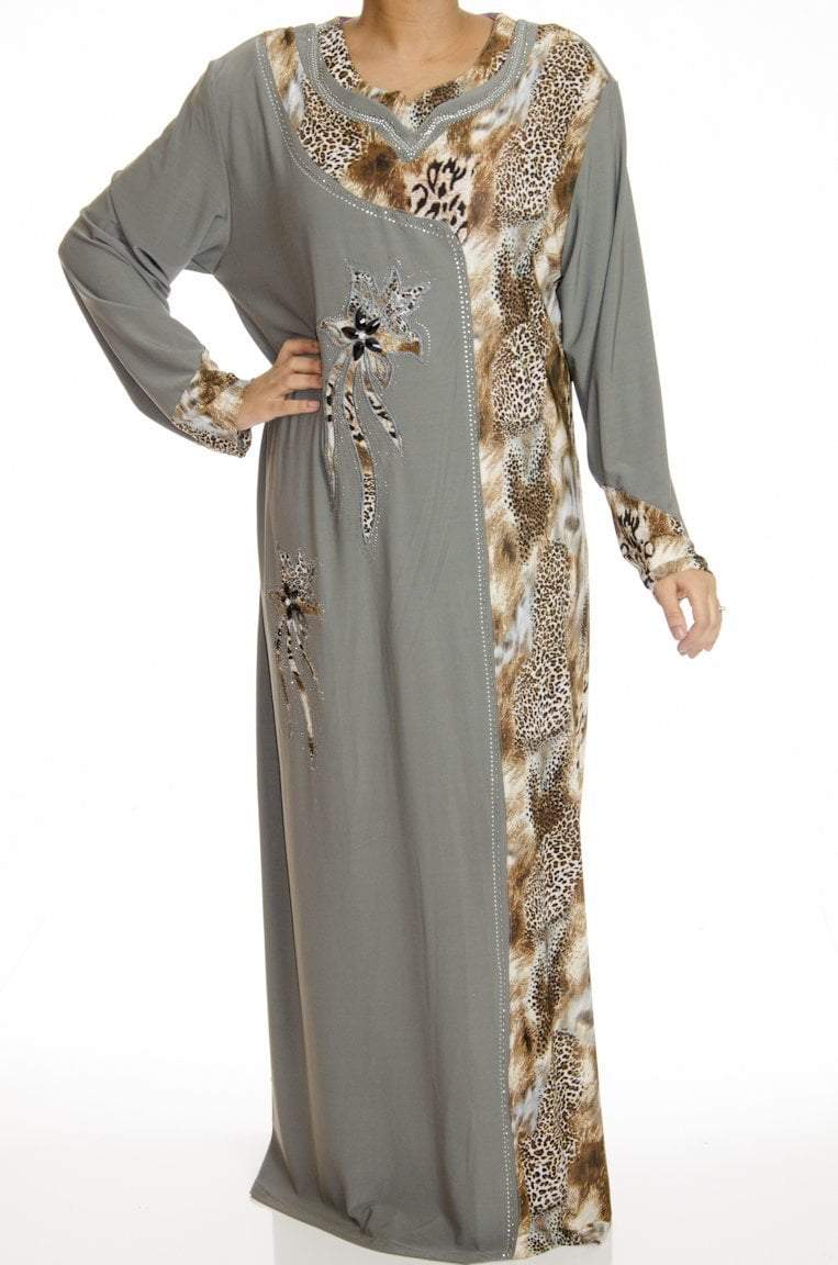 Gray Embroidery dress Kabayare
