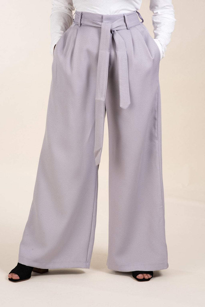 Buy Gray Lilac Modest Trousers Online - Kabayare Fashion