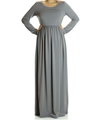 Gray  MILK SILK MAXI DRESS-(SOFT) Kabayare
