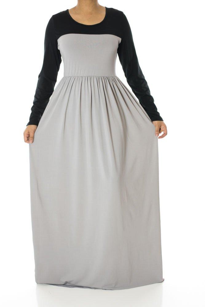 Gray Modern Edge maxi dress Kabayare
