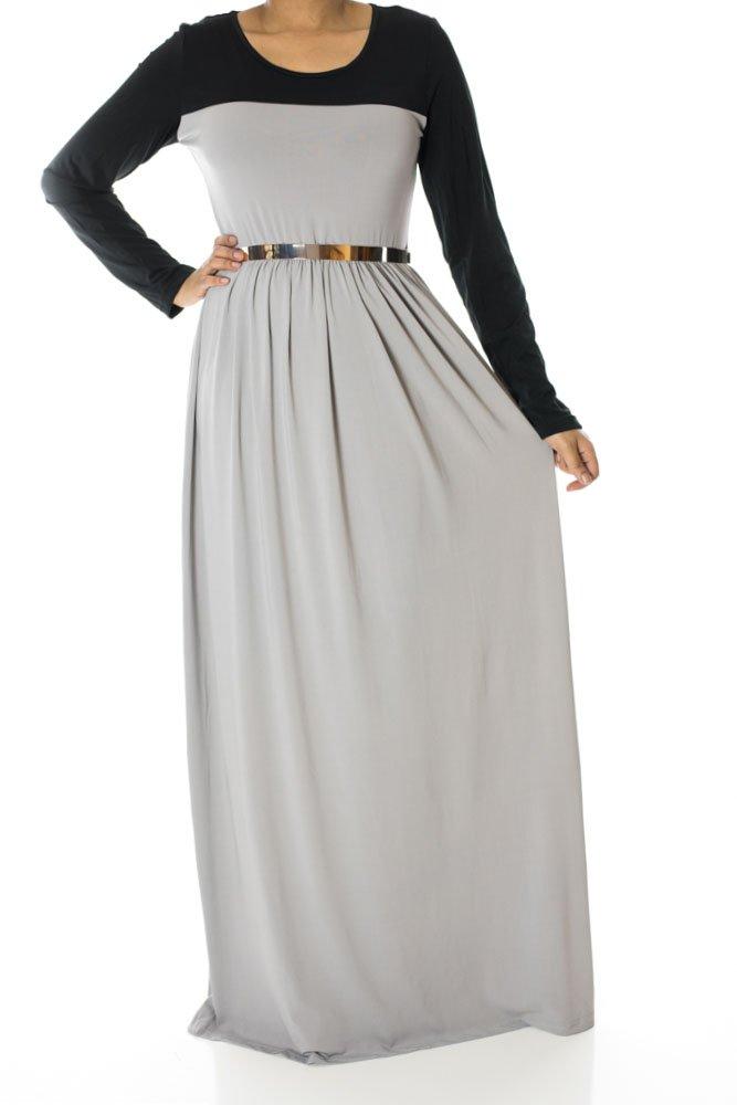Gray Modern Edge maxi dress Kabayare