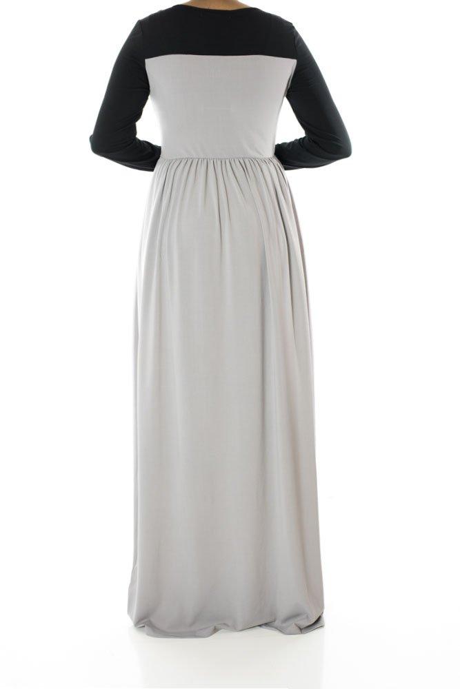 Gray Modern Edge maxi dress Kabayare