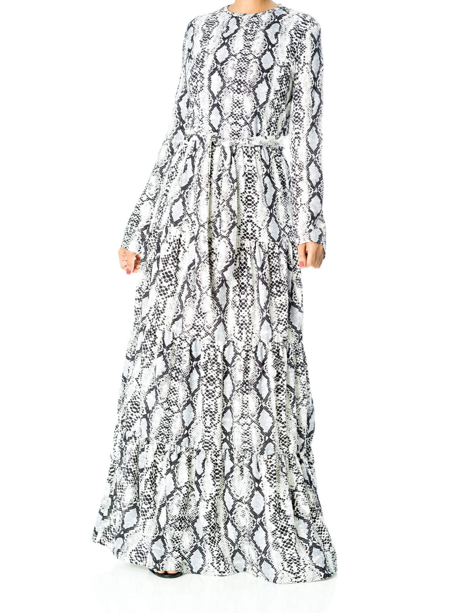 Gray ponti di roma Snakeskin maxi dress Kabayare