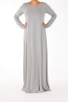 Gray Rayon maxi dress Kabayare