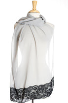 Gray Signature Lace Hijab Kabayare