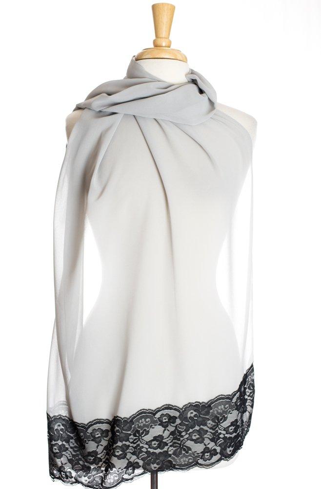Gray Signature Lace Hijab Kabayare