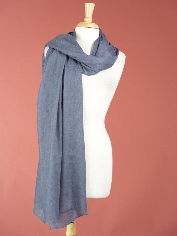 Gray Solid Viscose hijab Kabayare