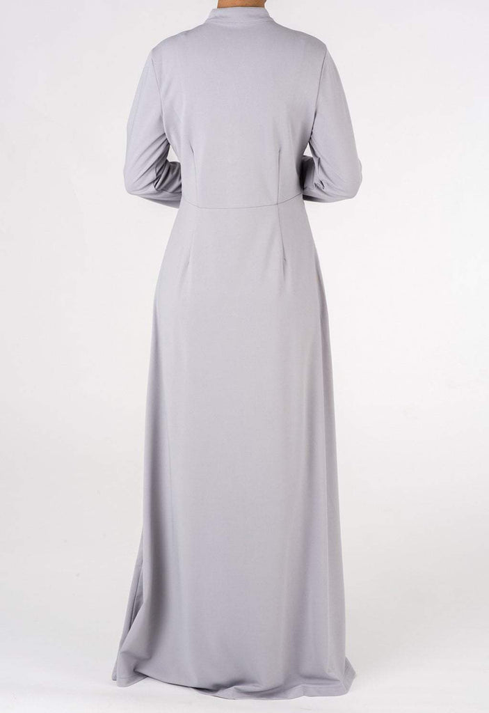 Gray Ultimate Modest Maxi Dress Kabayare